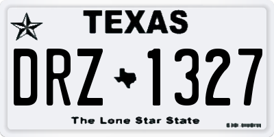 TX license plate DRZ1327