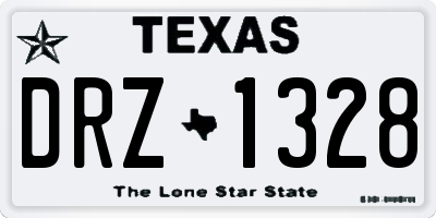 TX license plate DRZ1328