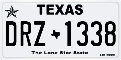 TX license plate DRZ1338