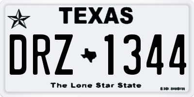 TX license plate DRZ1344