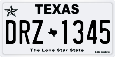 TX license plate DRZ1345