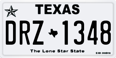 TX license plate DRZ1348