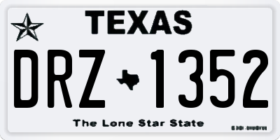TX license plate DRZ1352
