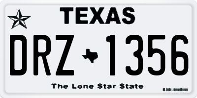 TX license plate DRZ1356