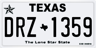 TX license plate DRZ1359