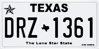 TX license plate DRZ1361
