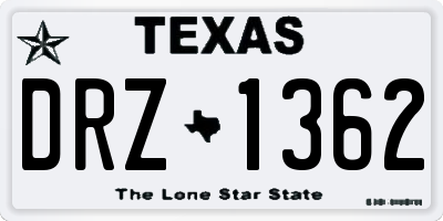 TX license plate DRZ1362