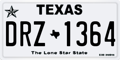 TX license plate DRZ1364
