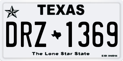 TX license plate DRZ1369