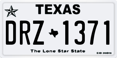 TX license plate DRZ1371