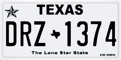 TX license plate DRZ1374