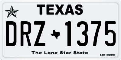 TX license plate DRZ1375