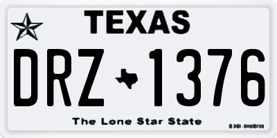 TX license plate DRZ1376
