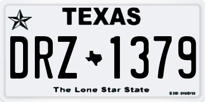 TX license plate DRZ1379