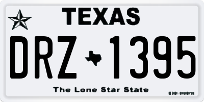 TX license plate DRZ1395