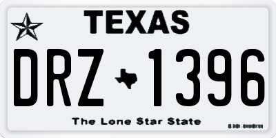 TX license plate DRZ1396