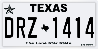 TX license plate DRZ1414