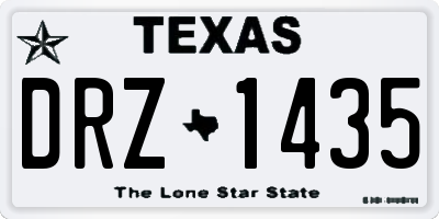 TX license plate DRZ1435