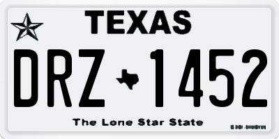 TX license plate DRZ1452