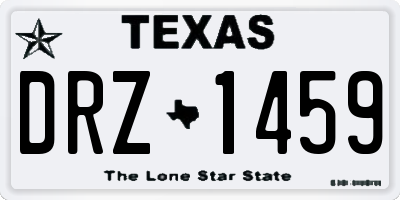 TX license plate DRZ1459