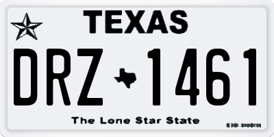 TX license plate DRZ1461