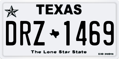 TX license plate DRZ1469