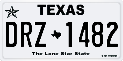 TX license plate DRZ1482