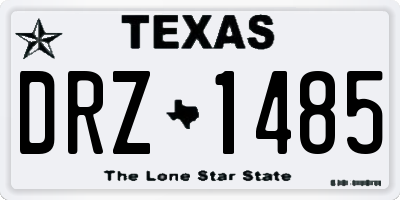 TX license plate DRZ1485