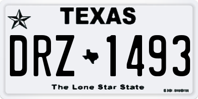 TX license plate DRZ1493