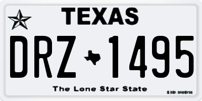 TX license plate DRZ1495