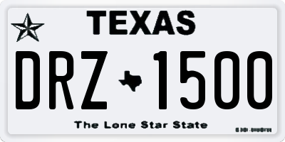 TX license plate DRZ1500