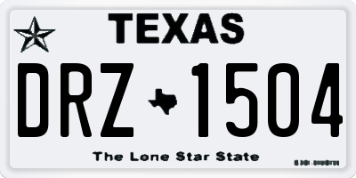 TX license plate DRZ1504