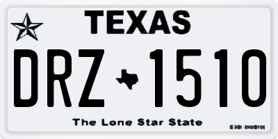 TX license plate DRZ1510