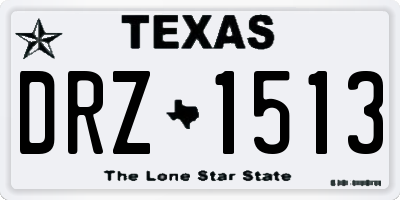 TX license plate DRZ1513