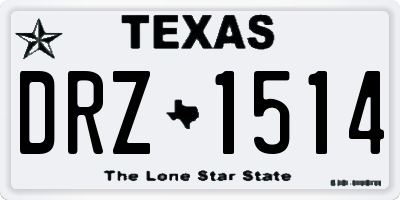 TX license plate DRZ1514
