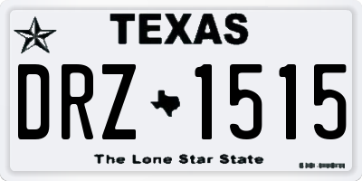 TX license plate DRZ1515