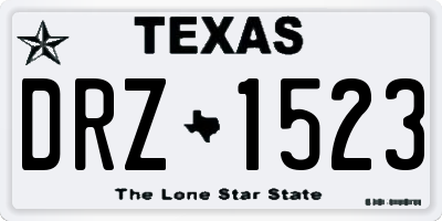 TX license plate DRZ1523