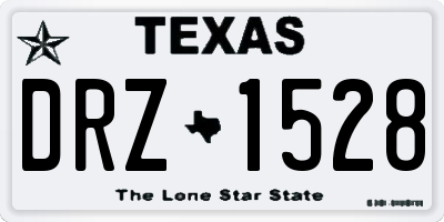 TX license plate DRZ1528