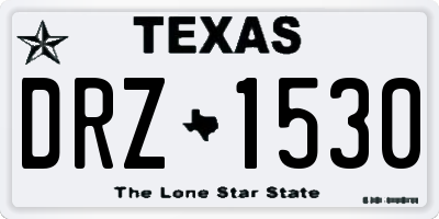 TX license plate DRZ1530