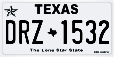 TX license plate DRZ1532