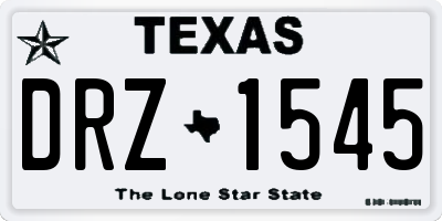 TX license plate DRZ1545