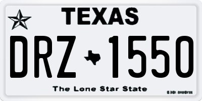 TX license plate DRZ1550