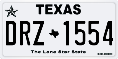 TX license plate DRZ1554