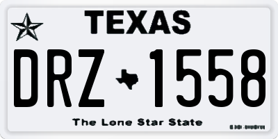 TX license plate DRZ1558