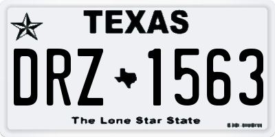 TX license plate DRZ1563