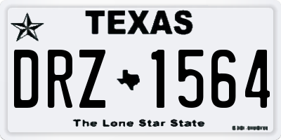 TX license plate DRZ1564