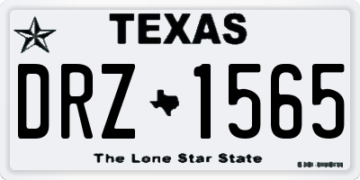 TX license plate DRZ1565