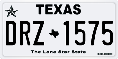 TX license plate DRZ1575