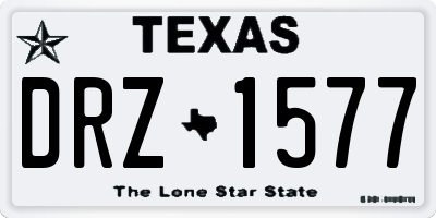 TX license plate DRZ1577