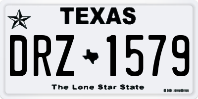 TX license plate DRZ1579